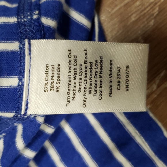 (XL) T by Talbots Striped Classic Nautical Lightweight Casual Loose Fit Comfy - Picture 7 of 8